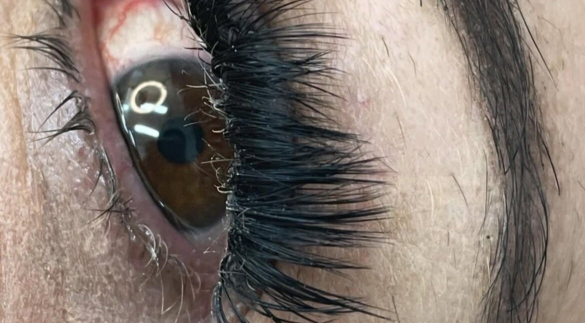 Detailed close-up of eyelash extensions by Lashes by Simone in Boksburg, Gauteng, ZA.