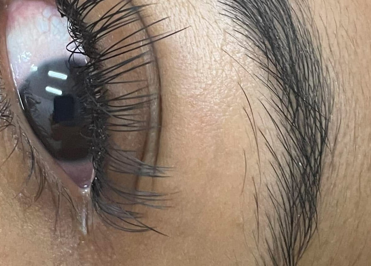 Closeup of expertly styled eyelashes at Lashes by Simone, Boksburg, Gauteng, ZA showcasing precise lash detail.