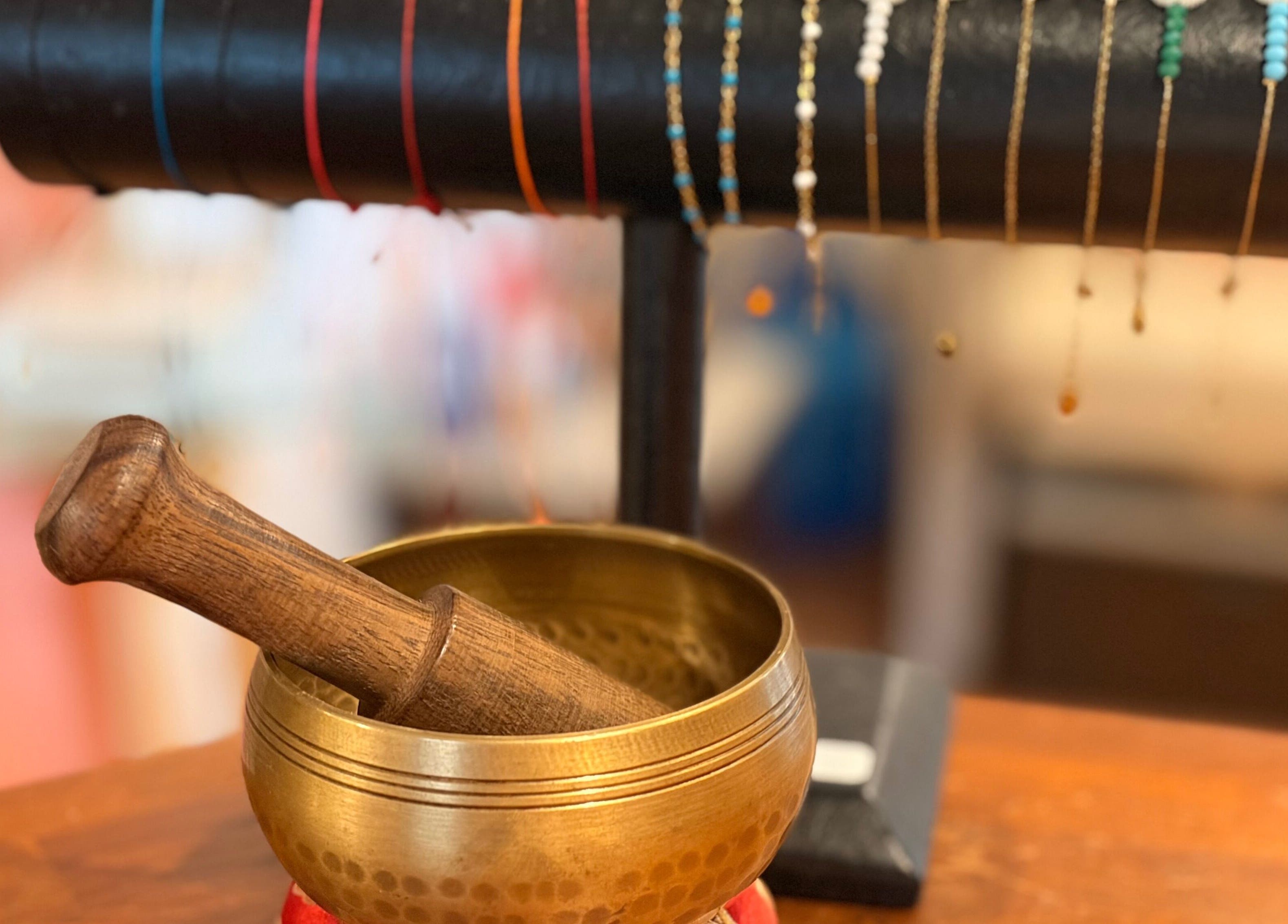 Singing bowl and bracelets at TI Spa, Grand Case, Collectivité De Saint-martin, MF for a serene experience.