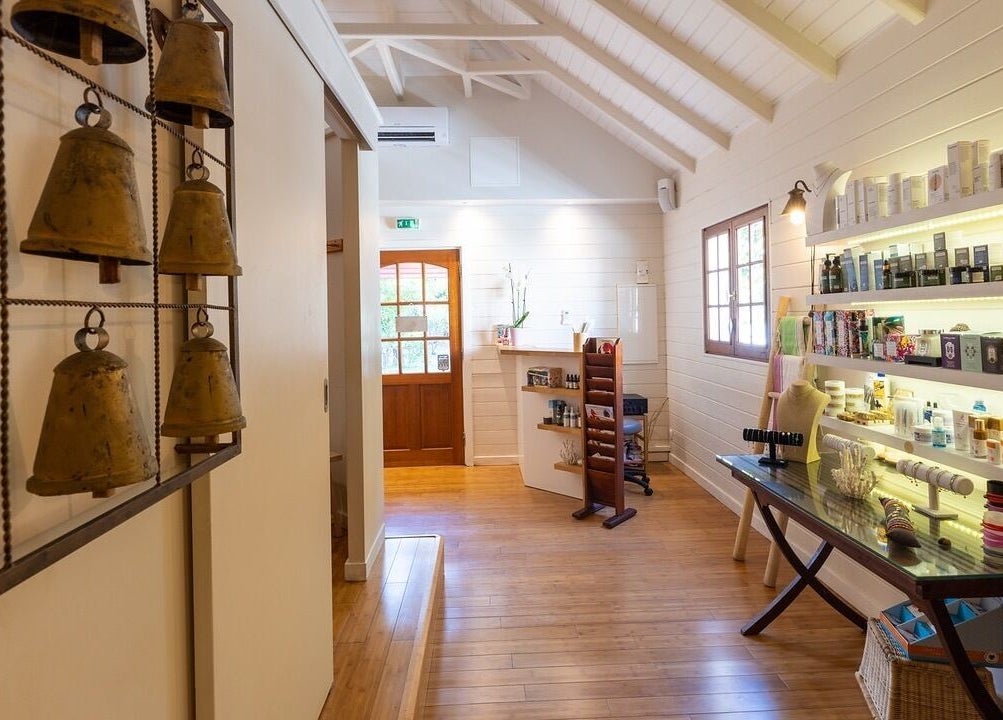 TI Spa entrance showcasing elegant decor in Grand case, Collectivité De Saint-martin, MF.