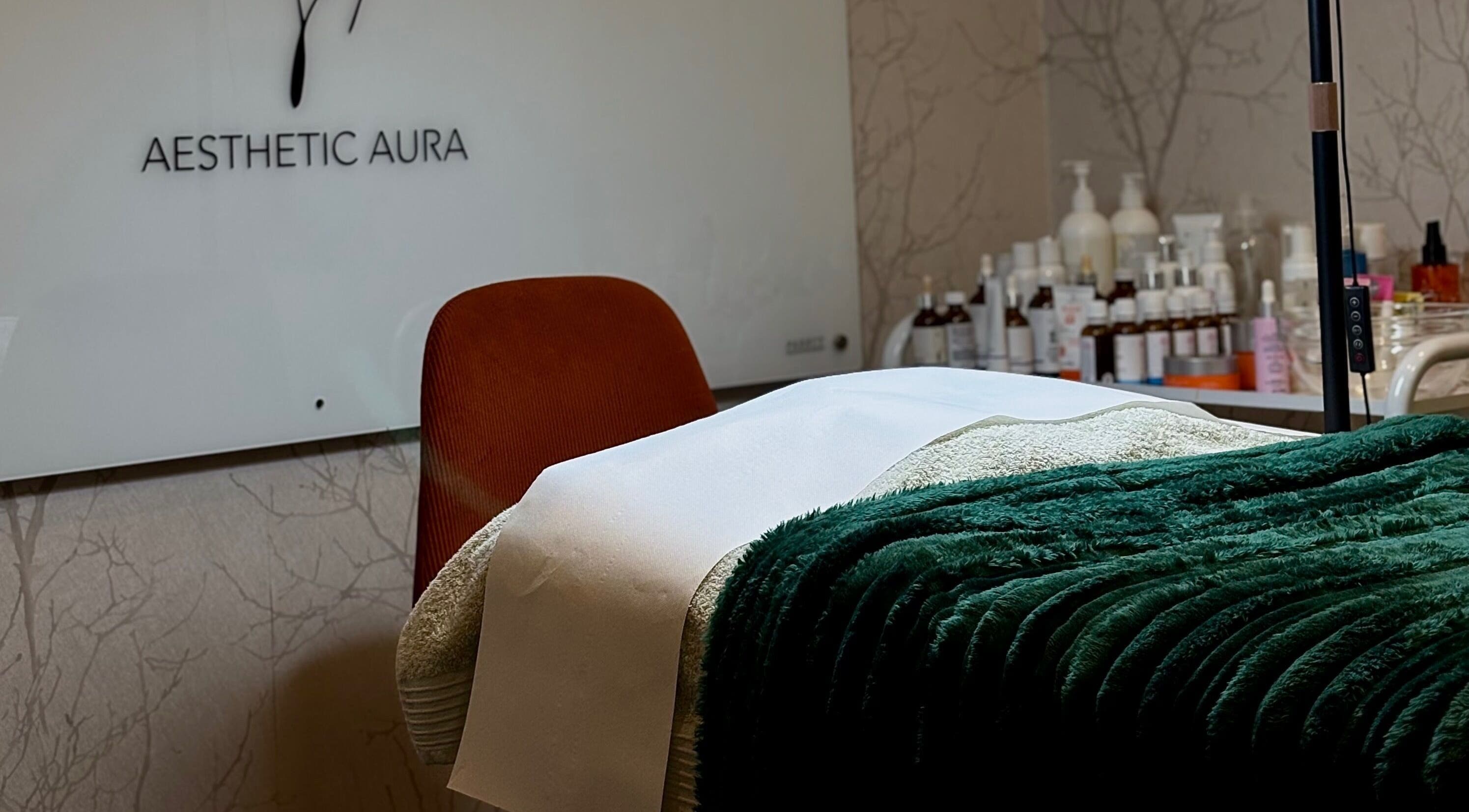 Comfortable spa bed at Aesthetic Aura, Randburg, Gauteng, ZA, ready for a relaxing wellness experience.