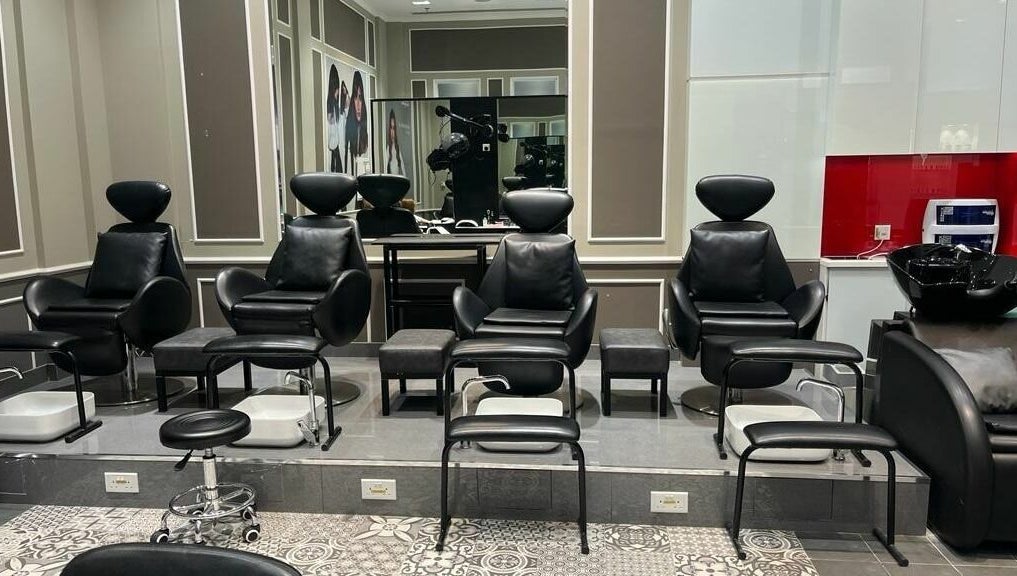 Luxurious salon chairs at Lushways Salon - Barsha, Dubai, Dubai, AE, offering premium beauty services.