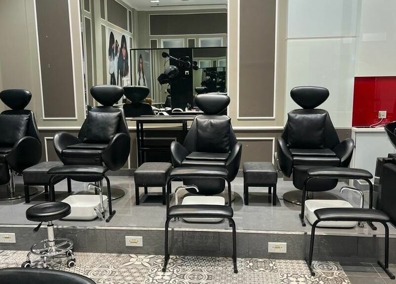 Luxurious salon chairs at Lushways Salon - Barsha, Dubai, Dubai, AE, offering premium beauty services.