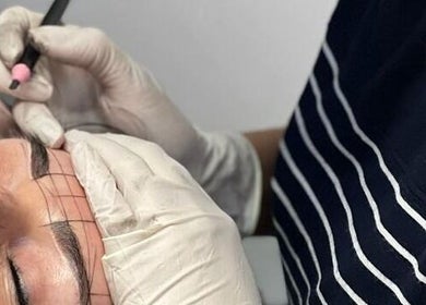 Precise eyebrow microblading at Captivate Aesthetic Artistry in Sandton, Gauteng, ZA.