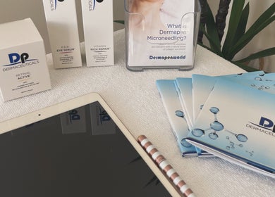 Product display at Skin & Brow Collective, Peregian Springs, Queensland, AU, featuring Dermaceuticals.