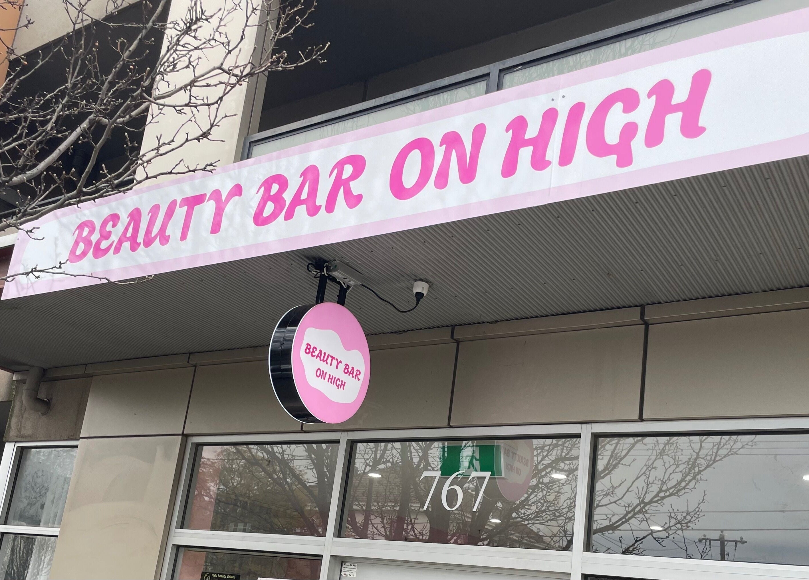 Beauty Bar On High facade in Melbourne, Victoria, AU—a prime spot for Gelled by NR services.