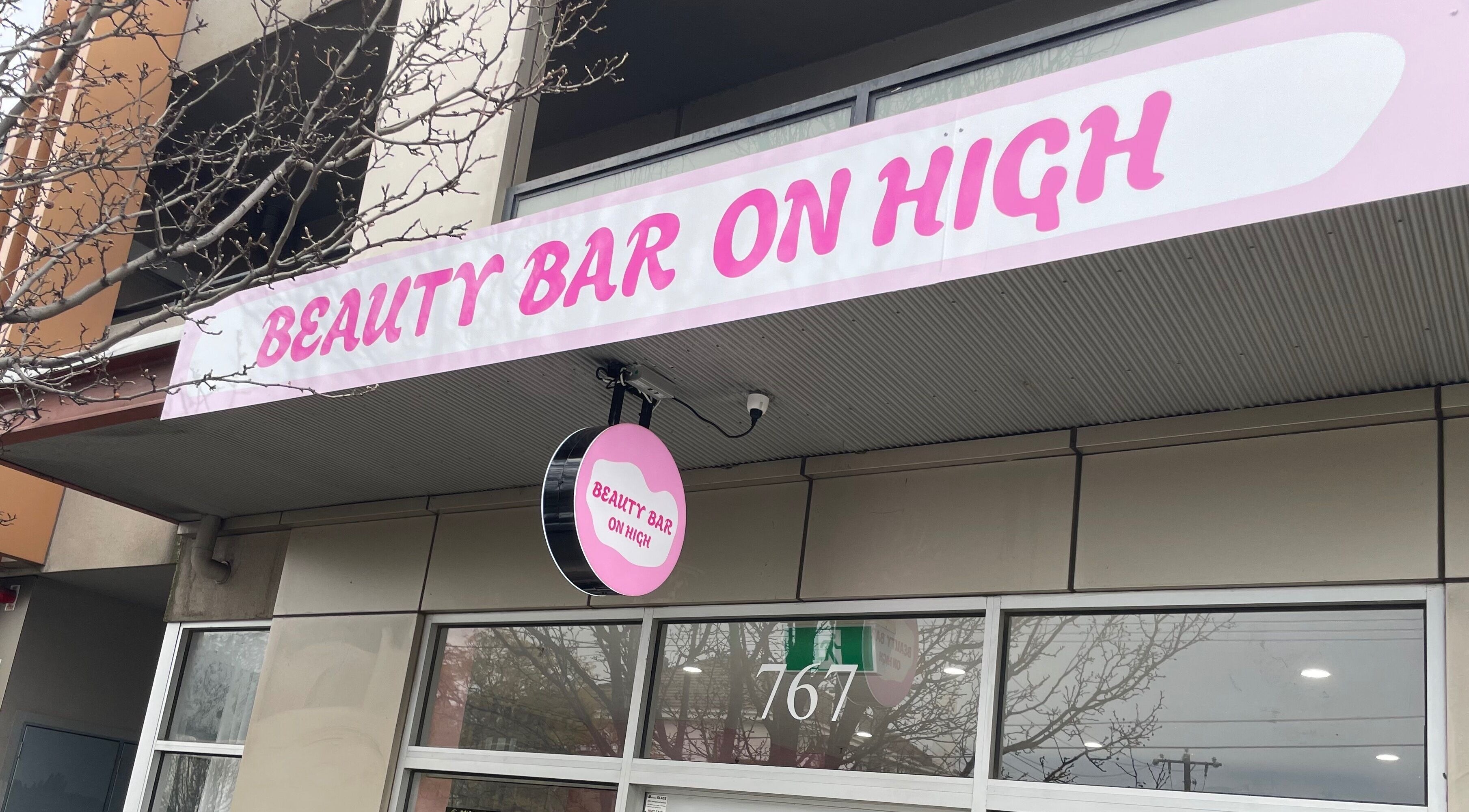 Beauty Bar On High facade in Melbourne, Victoria, AU—a prime spot for Gelled by NR services.