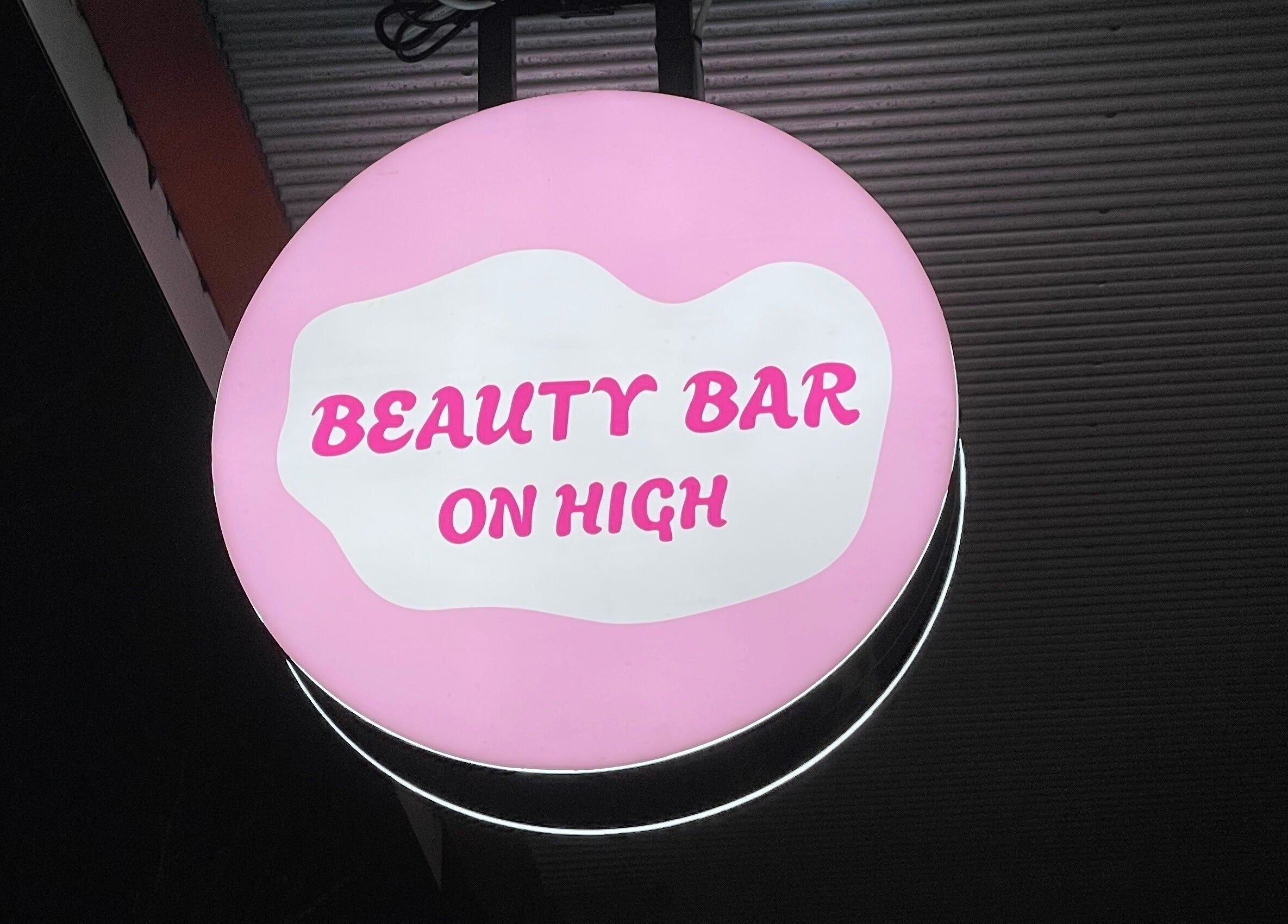 Gelled by NR vibrant pink sign at Melbourne, Victoria, AU, offering top beauty services.