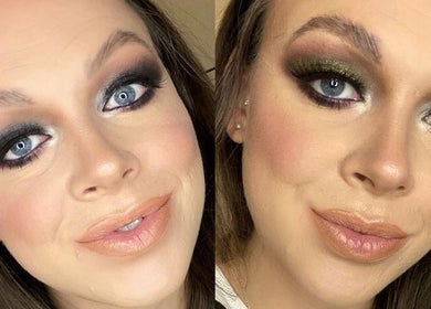 Close-up of stunning eye makeup by Faces by Faye Shakespeare, Stourbridge, England, GB.