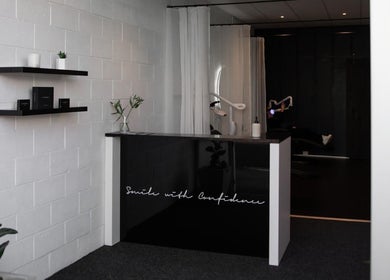 Reception area of The Whitening Co - Whangarei in Whangārei, Northland, NZ with cozy decor.