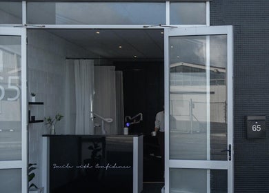 The Whitening Co - Whangarei located at 65, Whangārei, Northland, NZ with a modern glass entrance.