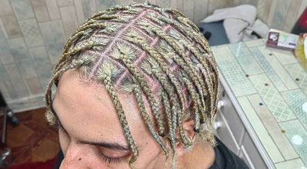 Intricate braided hairstyle at Aneric Hair Salon, Johannesburg, Gauteng, ZA showcasing precision and style.