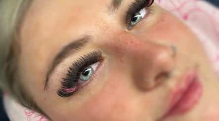 Close-up of lush eyelash extensions from Burst of Beauty in Weymouth, England, GB, highlighting intricate lash work.