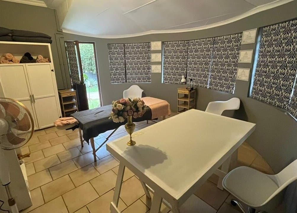 Relaxing massage room at Massage Specialist - House of Muscle Therapy, Modimolle, Limpopo, ZA.
