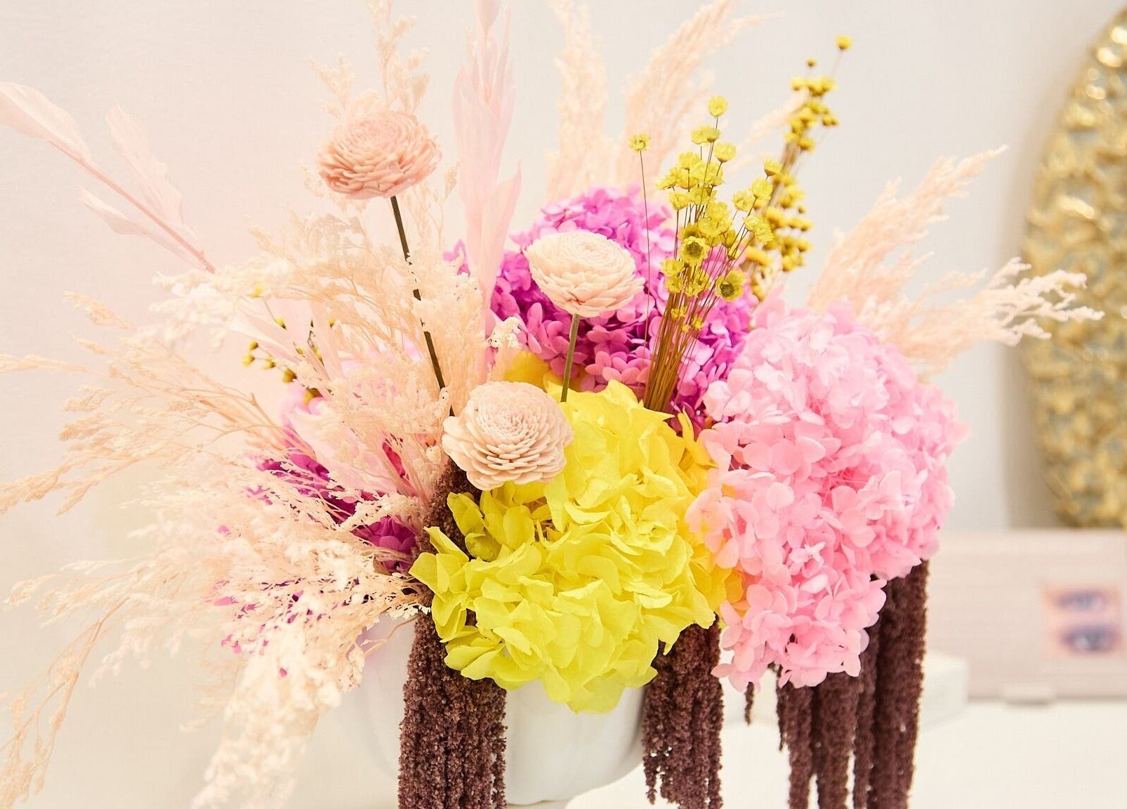 Vibrant flower arrangement at Arte Aesthetics, Sydney, New South Wales, AU enhances beauty and wellness ambiance.