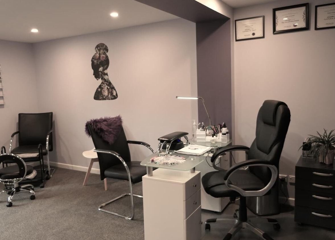 Chic interior of Simply Elegant Nail and Beauty in Timaru, Canterbury, NZ, featuring nail and beauty treatment area.