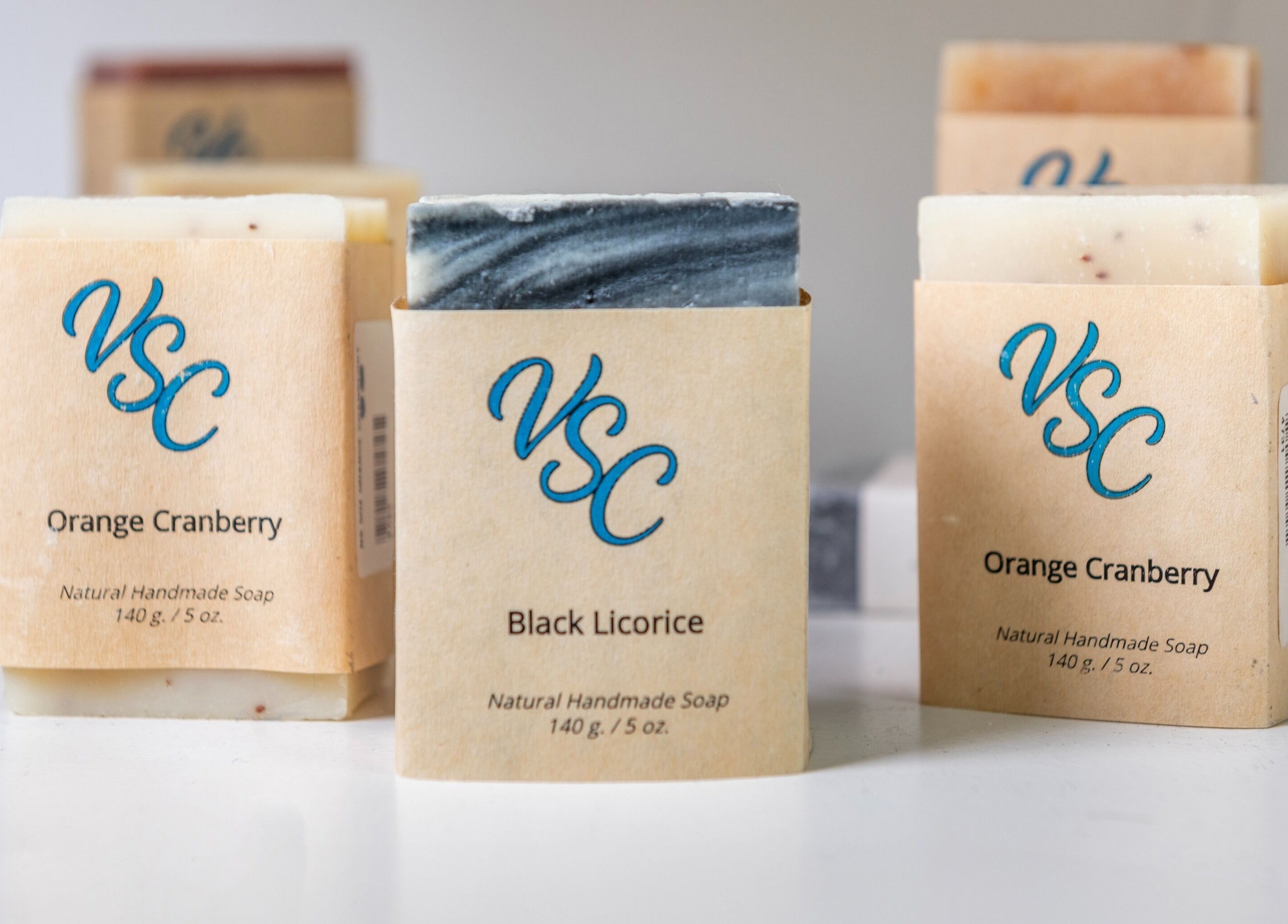 Handmade soaps including Black Licorice at Bubbles and Wax Bar, Surrey, British Columbia, CA.