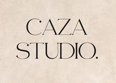 CAZA STUDIO logo on textured background in Mont-royal, Québec, CA.