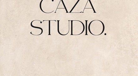 Elegant CAZA STUDIO branding at Mont-royal, Québec, CA, highlighted against a minimalist background.