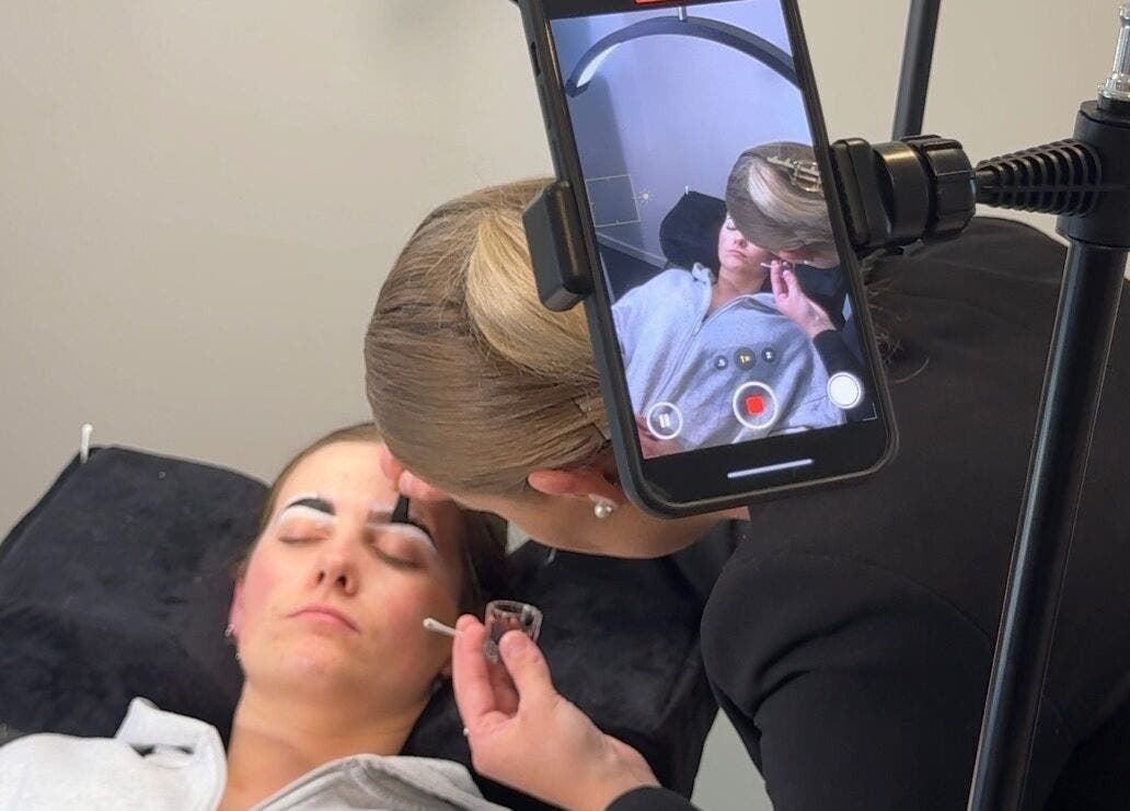 Professional eyebrow treatment at Mason & May in Christchurch, Canterbury, NZ, enhancing natural beauty.