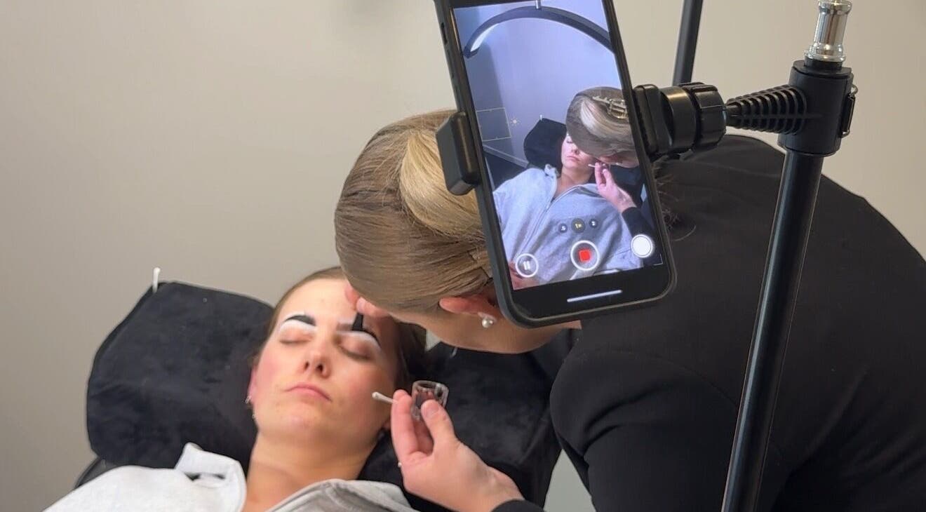 Professional eyebrow treatment at Mason & May in Christchurch, Canterbury, NZ, enhancing natural beauty.