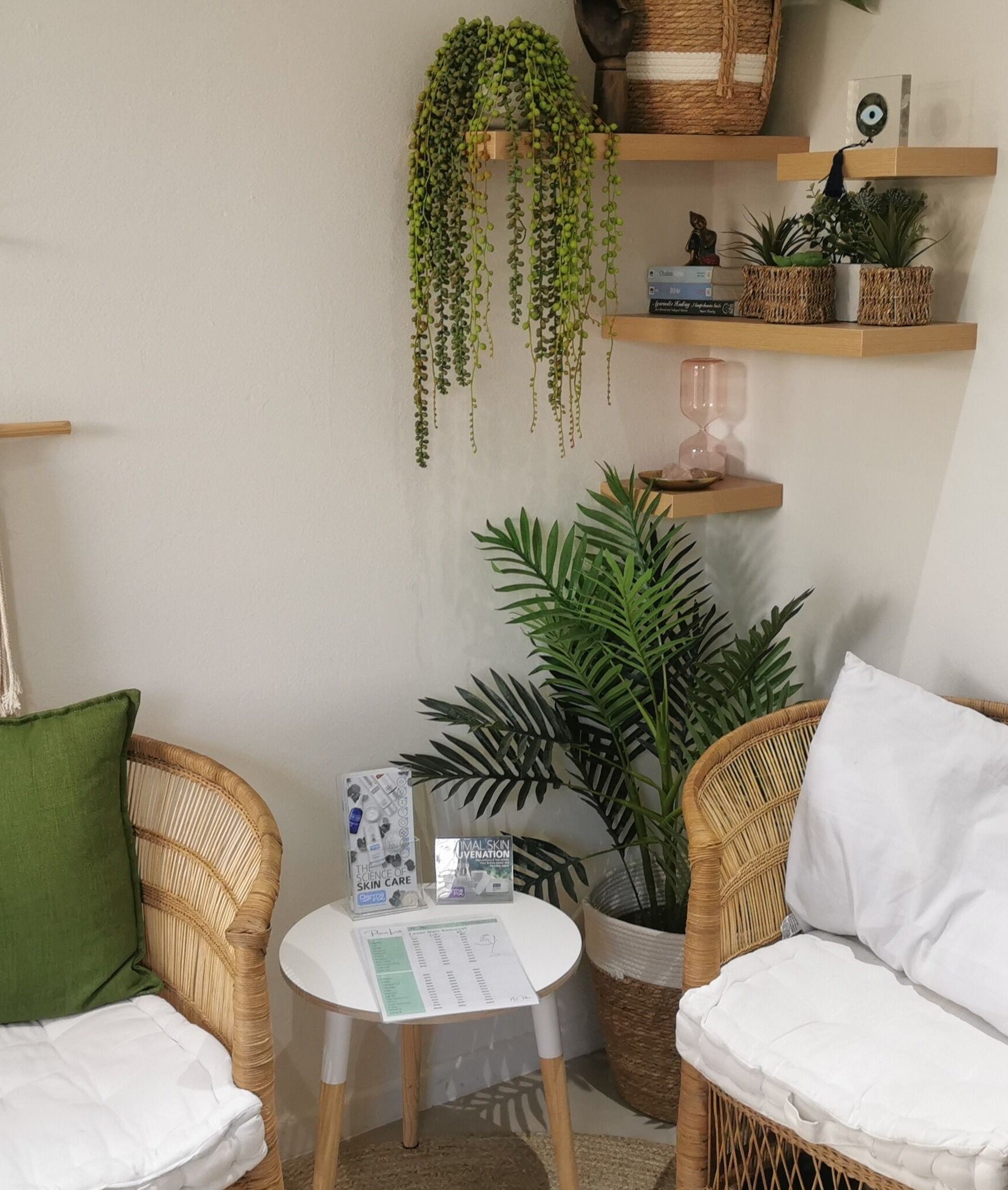 Inviting seating area at No Filter Laser and Aesthetics in Sandton, Gauteng, ZA with modern decor and laser equipment.