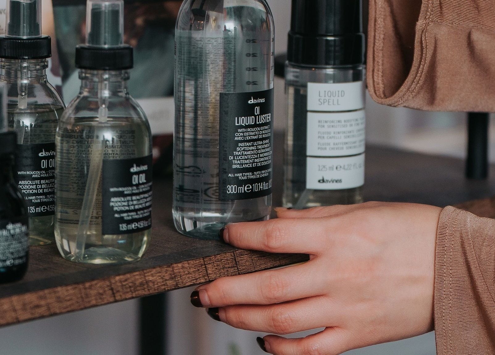 Selection of luxury hair products at Kyana Britner with Texture+Sage, Fremont, Ohio, US.