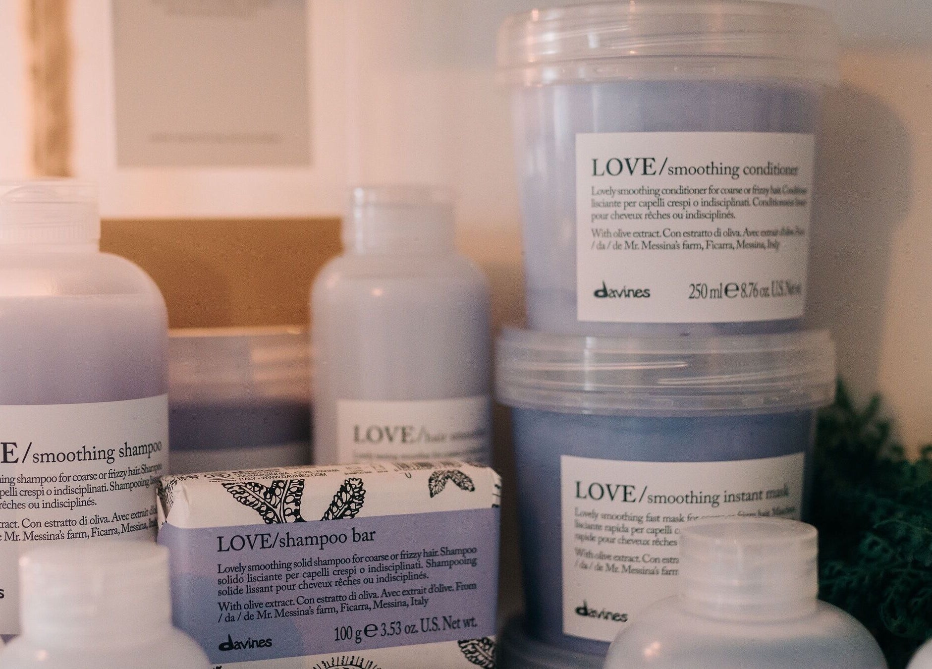 Kyana Britner with Texture+Sage features Davines hair products, Fremont, Ohio, US. Elegant lavender aesthetic.