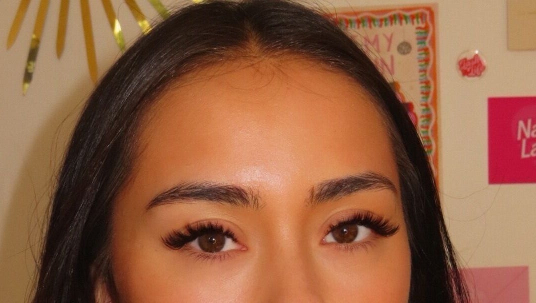 Close-up of luxurious lashes from Angel Eyes by Sumaya, Bournemouth, England, GB.