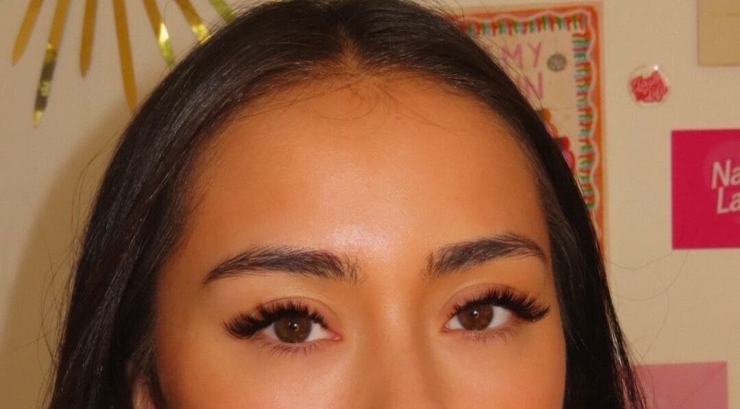Close-up of luxurious lashes from Angel Eyes by Sumaya, Bournemouth, England, GB.