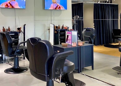 Interior of Mayssa Salon (Cyberjaya) showcasing modern styling chairs and mirrors in Cyberjaya, Selangor, MY.