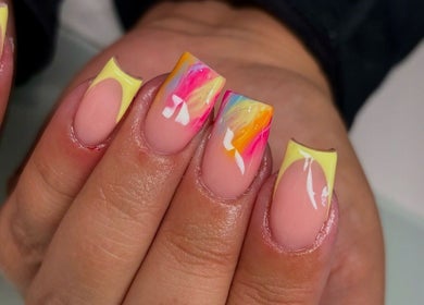 Bright and colorful nail design at Beauty by Mollie, Burnley, England, GB. Perfect for a vibrant look.