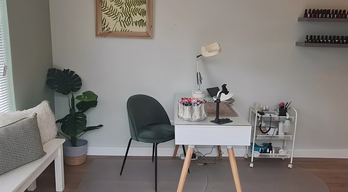 Cozy nail station at Beauty by Kristy in Gqeberha, Eastern Cape, ZA, ideal for relaxation.