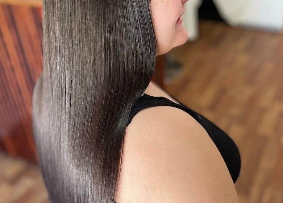 Elegant straight hair styled at Execute Hair, Beauty & Barbering, Kewarra Beach, Queensland, AU.