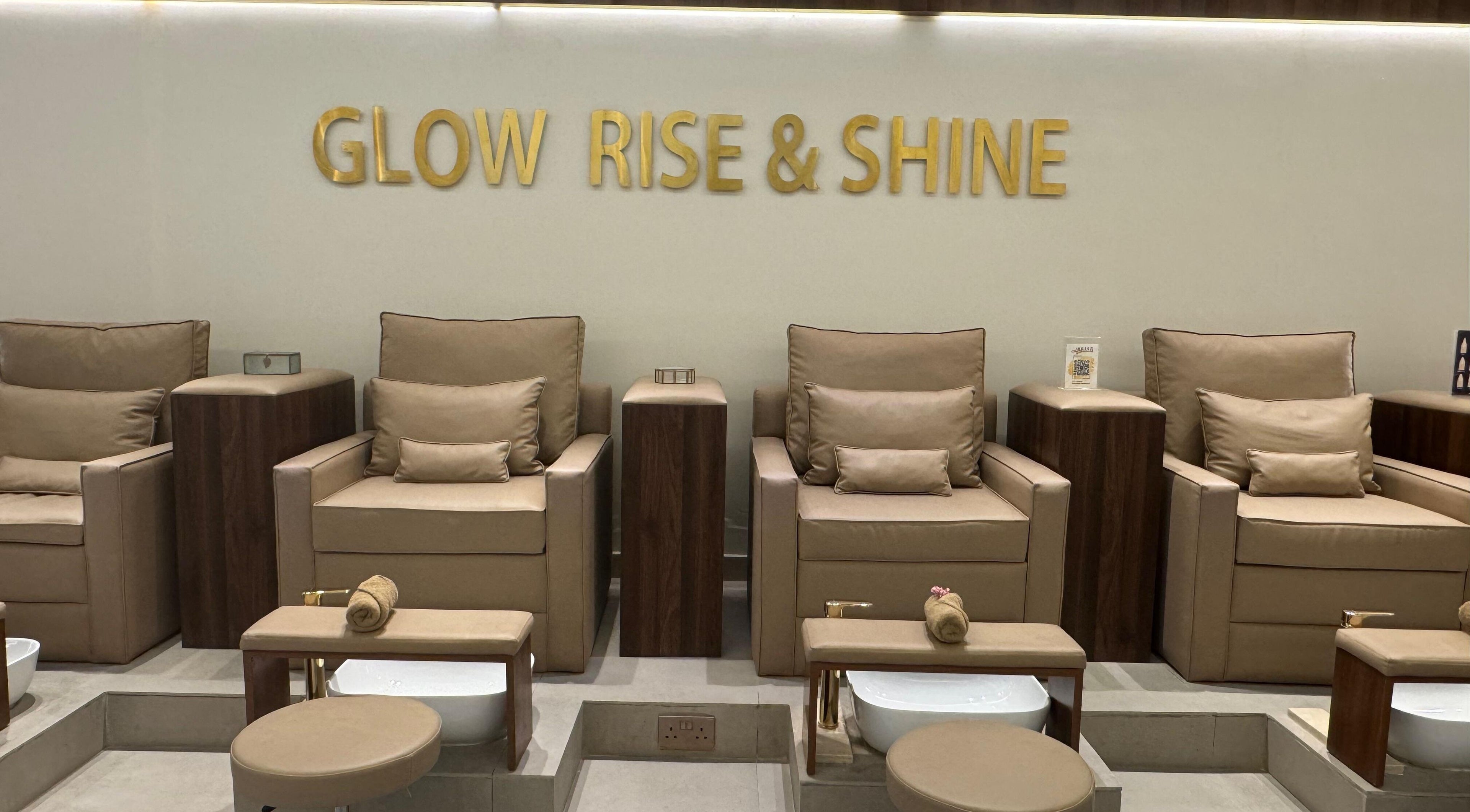 Elegant pedicure chairs at Abreez Beauty Salon, Sharjah, Sharjah, AE offering a premium wellness experience.