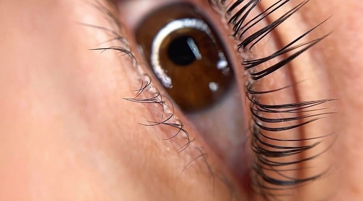 Close-up de pestañas destacadas en Lash Room Refugio, Santiago De Querétaro, Querétaro, MX.