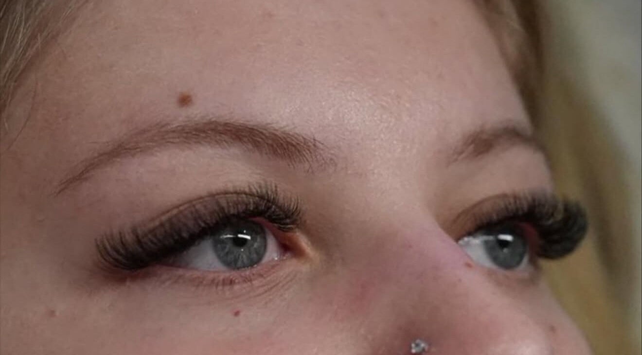Close-up of elegant eyelash extensions at West Beauty Haus - RBP, Redbank Plains, Queensland, AU.