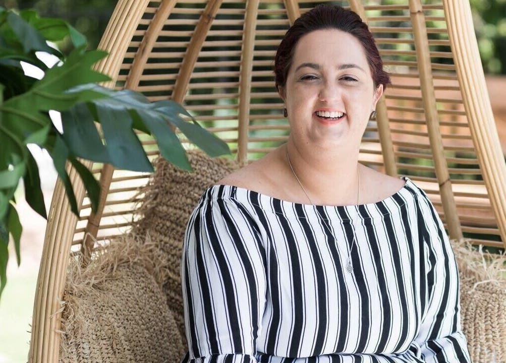 Relaxing at Pure Styling by Kerry Slee, Toowoomba city, Queensland, AU amidst green plants.