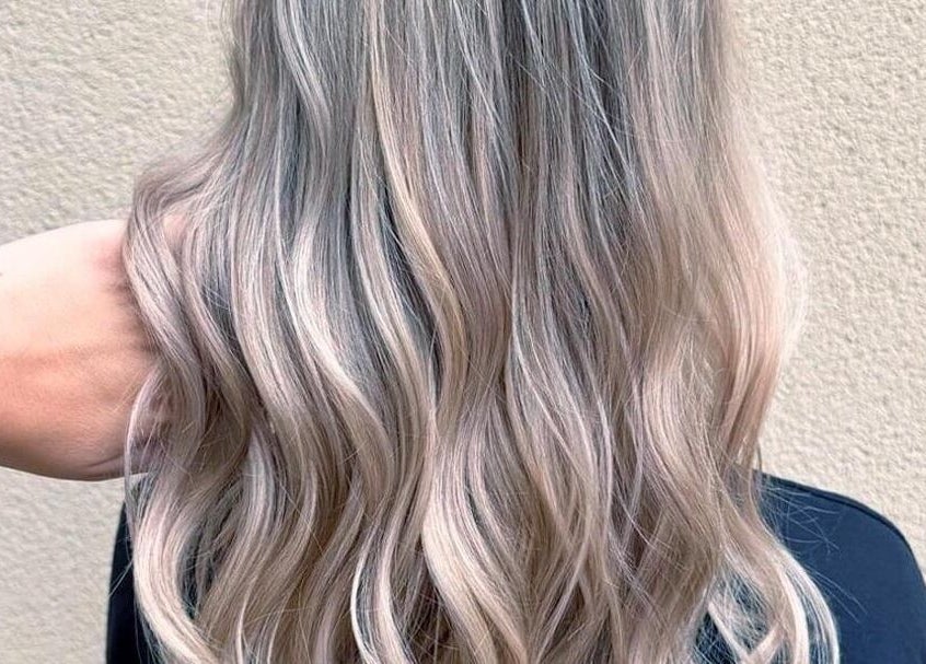 Blonde wavy hair styled beautifully at Pure Styling by Kerry Slee, Toowoomba city, Queensland, AU.