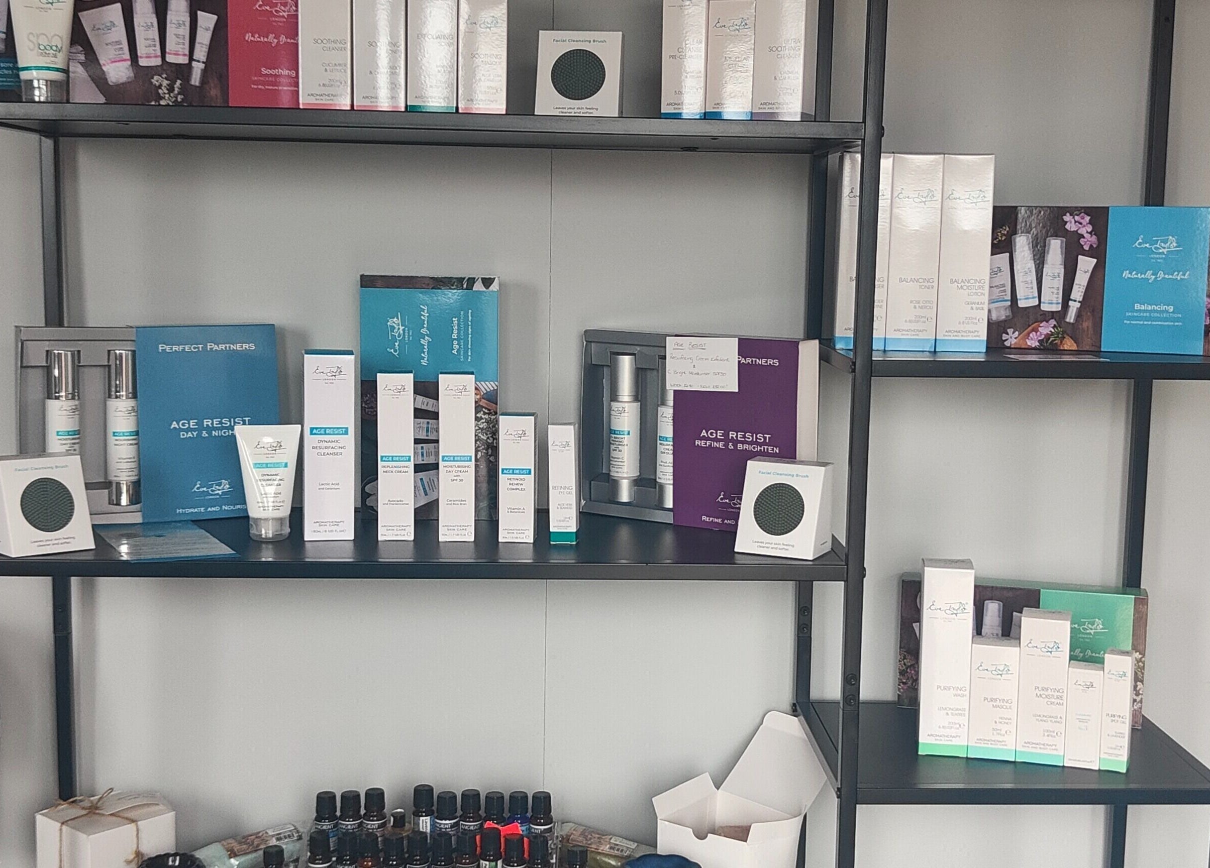 High-end beauty products on display at Inner Beauty by Kirsty, Carrickfergus, Northern Ireland, GB.