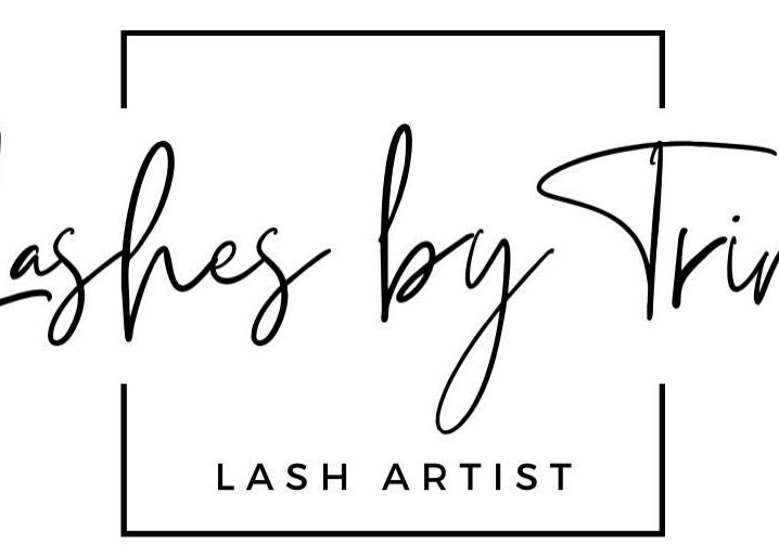 Lashes by Trin logo in elegant font at Prospect, Tasmania, AU.