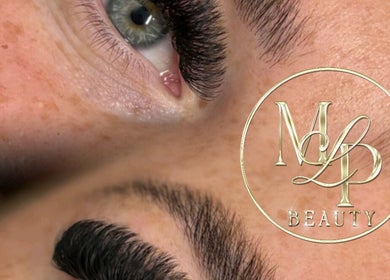 Close-up of enhanced lashes at MLP Beauty, Worksop, England, GB, showcasing expert eyelash extensions.