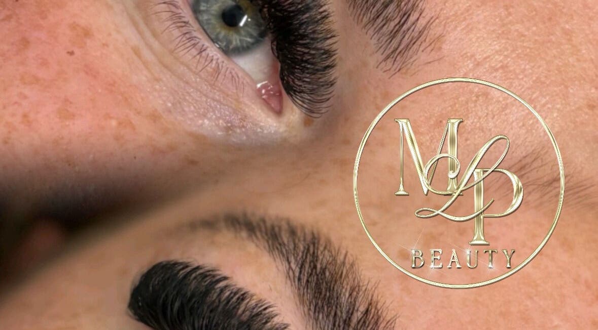 Close-up of expertly styled eyelashes at MLP Beauty, Worksop, England, GB, showcasing sophisticated lash work.