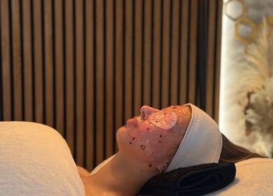 Relaxing facial treatment at Roots & Rituals Salon Inverness, located in Inverness, Scotland, GB.