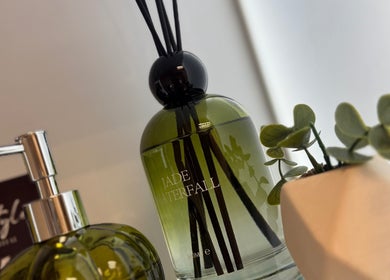 Elegant aromatherapy display at The Head Spa Suite, Inverness, Scotland, GB for tranquil wellness.