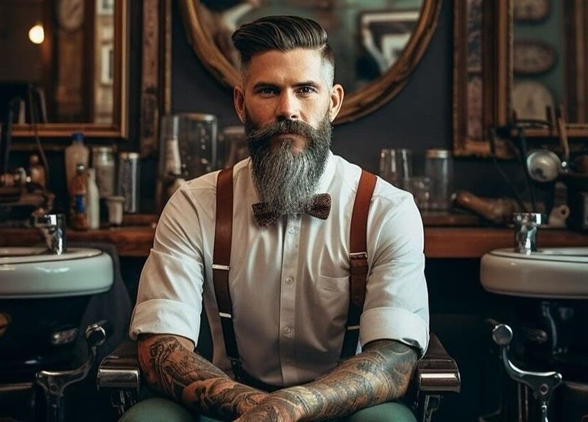 Chic barber at Bekky Barber - Burj Vista, دبي, دبي, AE, showcasing classic style and grooming expertise.