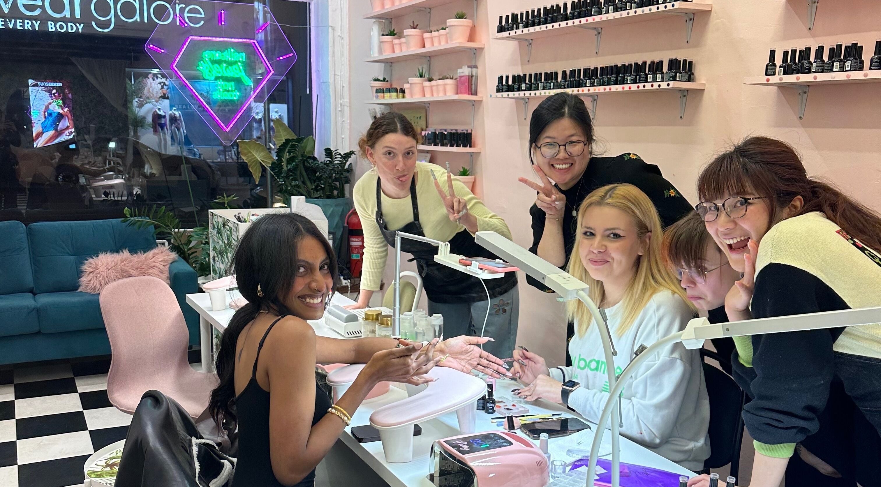 Guests enjoying nail services at Fitzroy - Mitty Nails & Beauty, Melbourne, Victoria, AU with friendly staff.