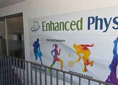 Outdoor signage of Thai Fusion Remedial Massage at Enhanced Physio, Southport, Queensland, AU.