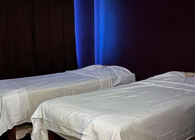 Relaxing massage beds at Sawasdee Thai Spa in Las Vegas, Nevada, US, offering ultimate tranquility and comfort.