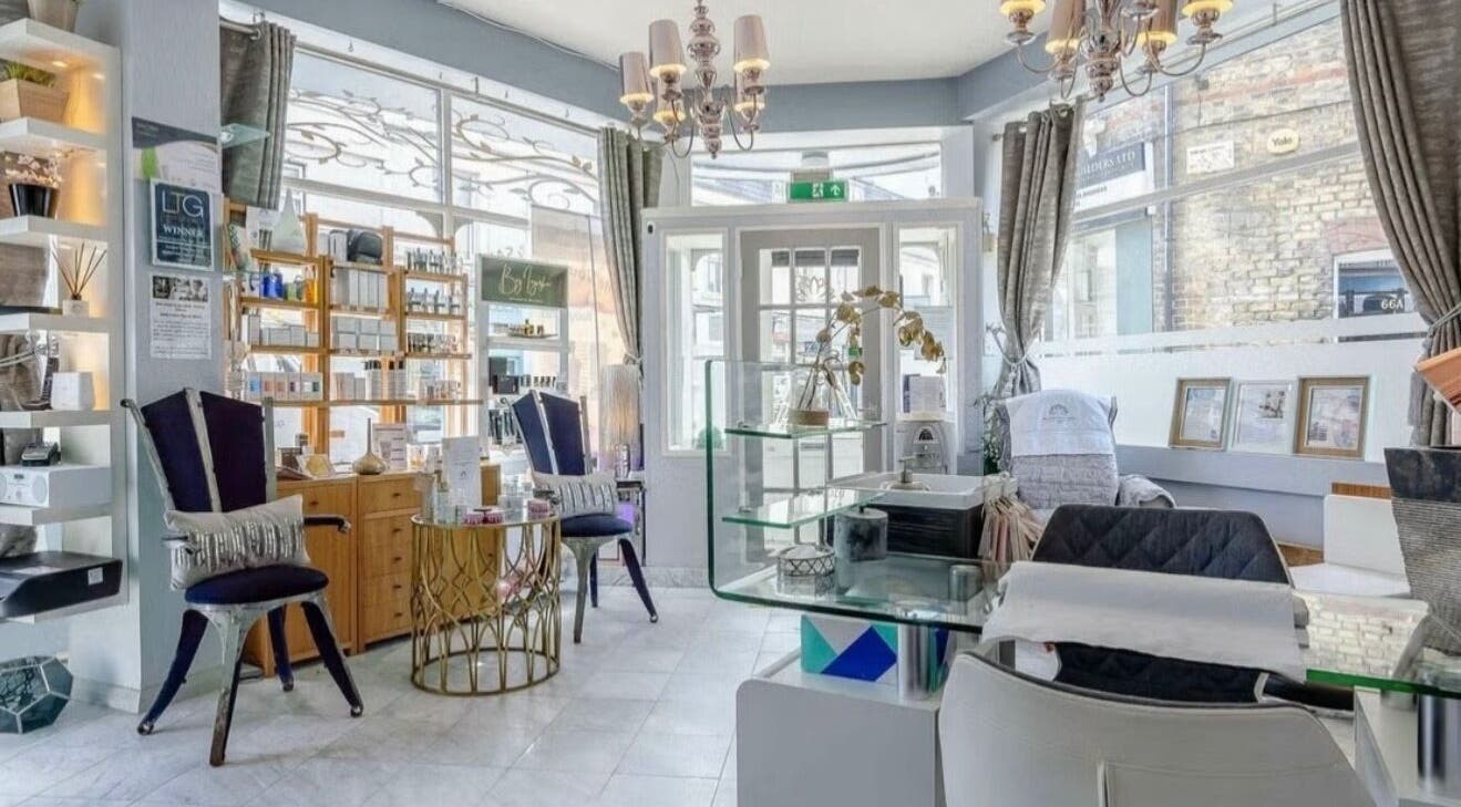 Elegant interior of Wellness Skin & Laser Centre in London, England, GB showcasing modern décor and comfort.